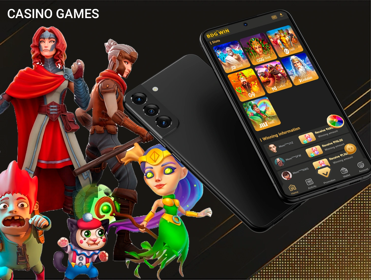 BDG Win Casino's licensed games will give you a taste of big wins as soon as you sign up