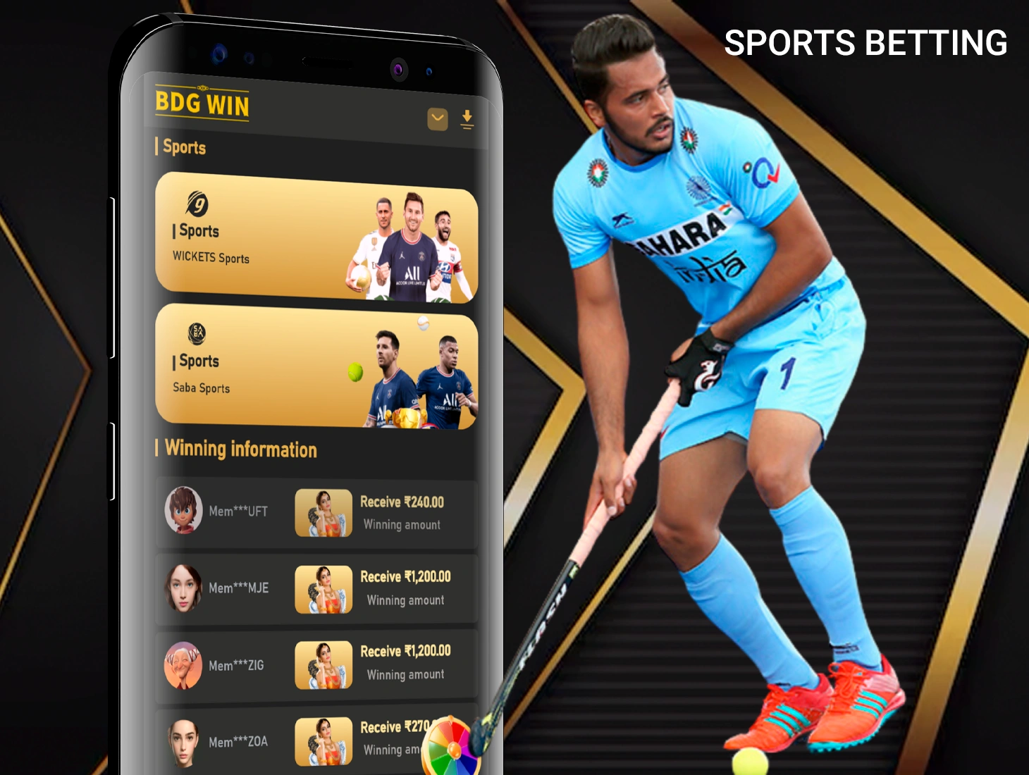 Only at BDGWin there are about 40 sports available for you to bet on